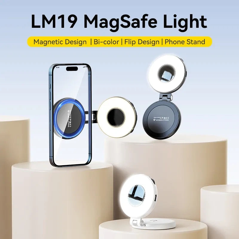 Magnetic self-timer ring light