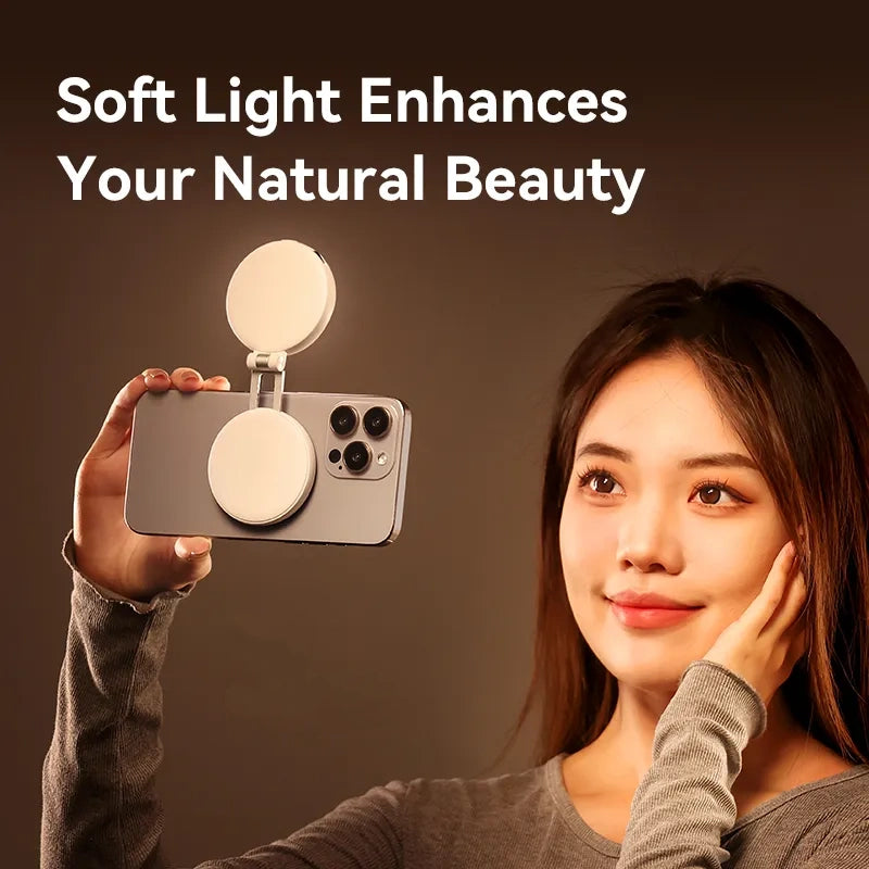 Magnetic self-timer ring light