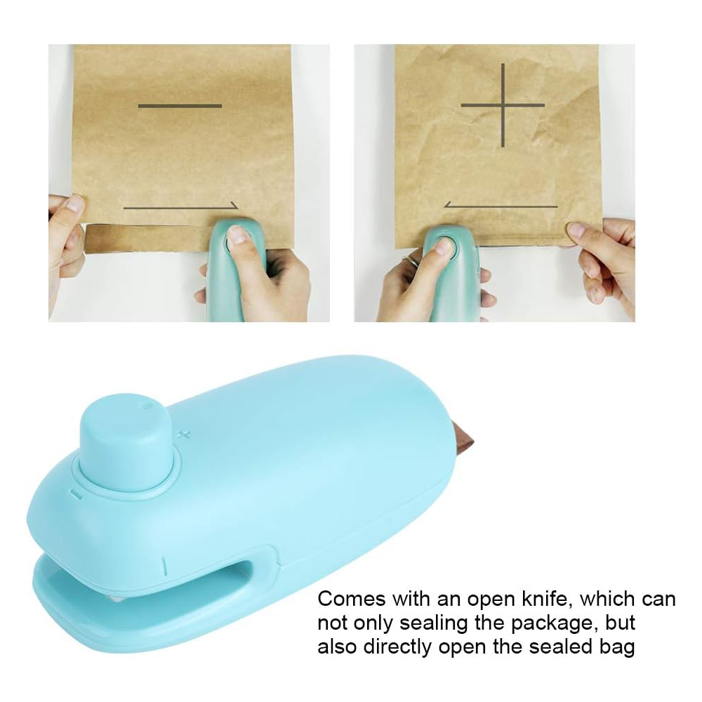 Mini Portable 2-in-1 Sealer & Cutter – Keep Your Food Fresh Anytime