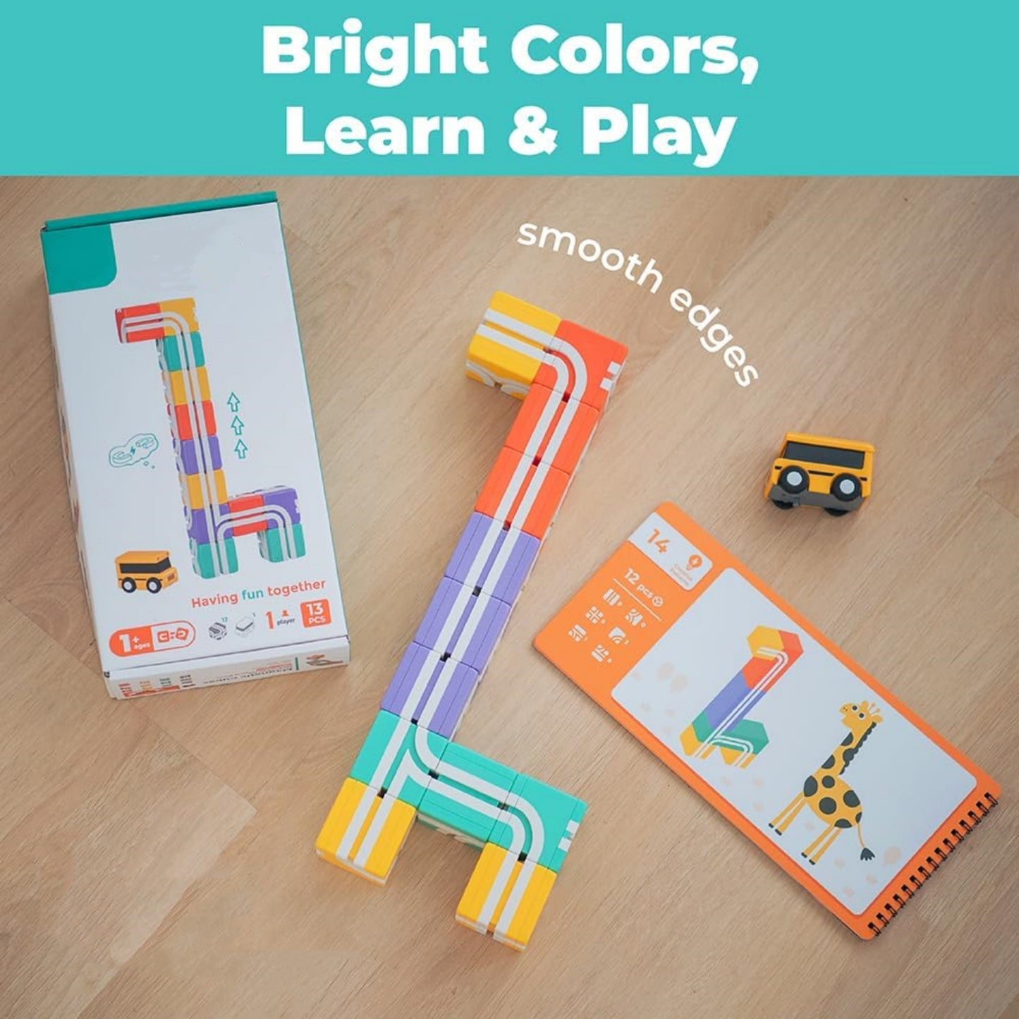 3D colored magnetic building blocks build educational STEM toys