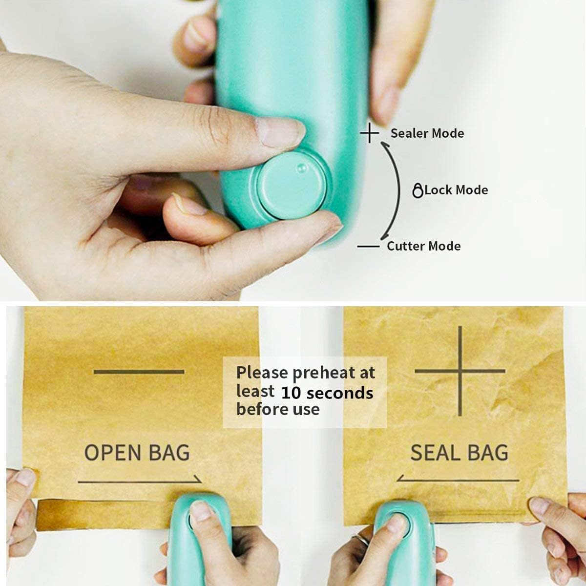 Mini Portable 2-in-1 Sealer & Cutter – Keep Your Food Fresh Anytime