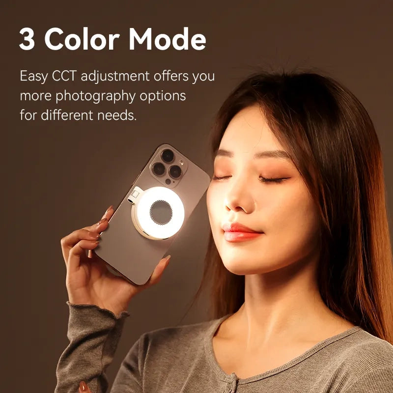 Magnetic self-timer ring light