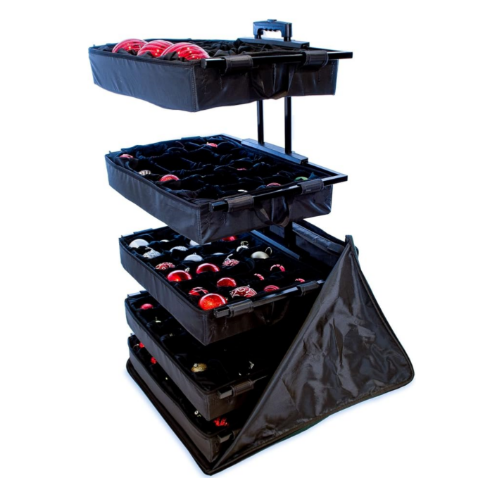 5-tray telescopic Christmas ornament storage bag - can hold 120 ornaments