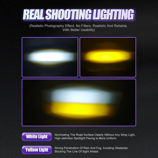 Helmet-shaped dual-color flashing LED fog lights