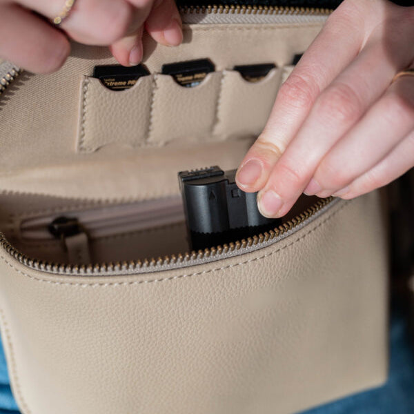 Beige Waist Bag – Compact Camera Waist Pack with Adjustable Strap