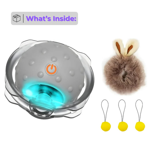 Plush electric cat toy ball