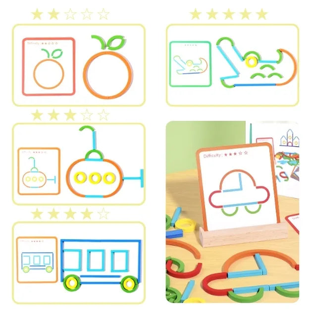 Montessori Smart Sticks – Creative STEM Learning Toy for Kids Ages 3+