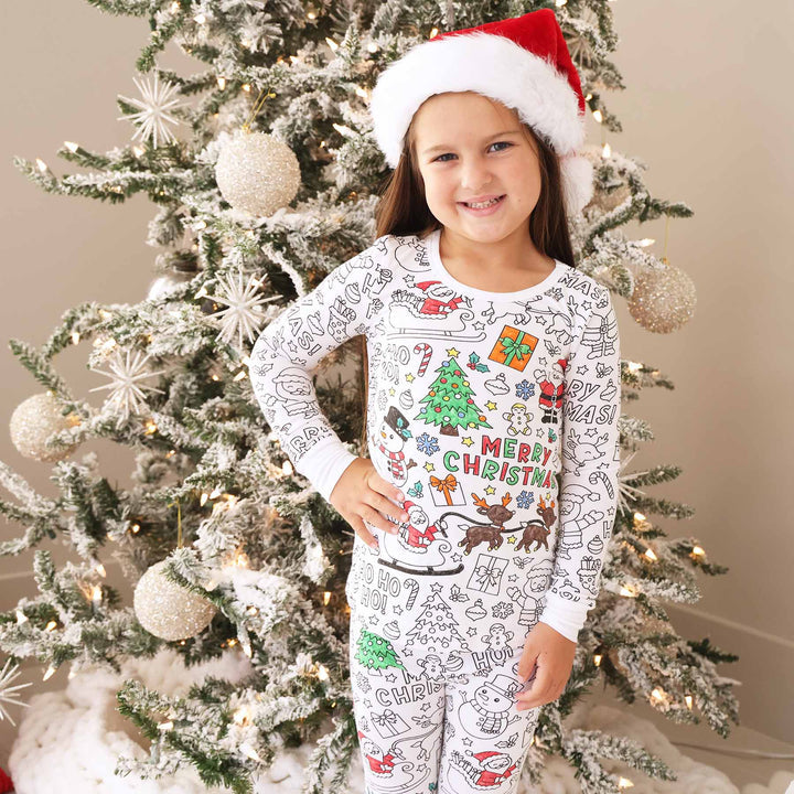 Colorful Two-Piece Pajama Set – Perfect for Christmas Morning Fun