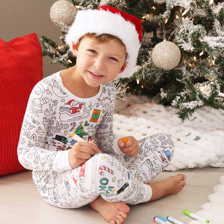 Colorful Two-Piece Pajama Set – Perfect for Christmas Morning Fun