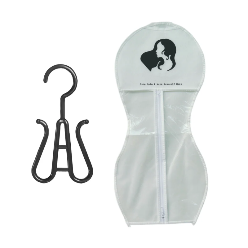 New Hourglass-Shaped Wig Storage Bag with Hook, Dust-Proof, Convenient for Small Spaces