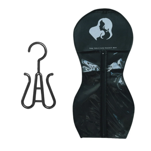 New Hourglass-Shaped Wig Storage Bag with Hook, Dust-Proof, Convenient for Small Spaces